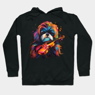 Shih Tzu Playing Violin Hoodie